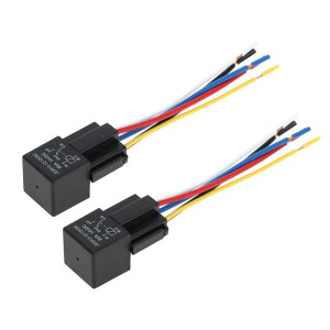 RATCHROLL 5 Pins 12V 80A 2 Pcs Auto Re-lay with Harness SoCK-Ets Waterproof Car Re-lay 