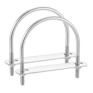 PATIKIL ���E���hU�{���g 304�X�e�����X�� �i�b�g�ƃv���[�g�t�� ���b�V���[�t�� ���� 76mm ���� 96mm M6 2�Z�b�g
