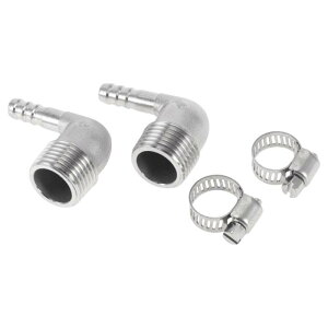 Hihaha GA[AAAKXARp̃XeXX`[z[Xo[utBbeBOANv2tA90xG{[RlN^A5/16" ODA1/2" BSP-TAVo[g[1Zbg