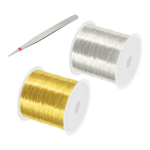 PATIKIL 0.4mm 26Q[W 100m ΃NtgC[ 2 Jbp[r[fBOC[ r[Y΍p CO uXbg ANZT[ | Vo[/F