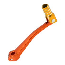 Motoforti ボスアーに対応125用折りたたみ式オートバイギアシフトレバー アルミ合金製ペダルシフ オレンジレバーとゴールドトーンヘッド シルバートーンリング付き
