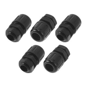 A ABSOPRO 12.3 mm / PG7 �P�[�u���O�����h 10mm / 0.39 �x���[�Y �h�� ������W���C���g �X�g���[�g�X���[ PA6 �i�C���� �u���b�N 5��