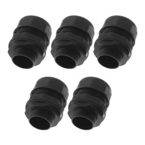 A ABSOPRO M25x1.5 �P�[�u���O�����h 25mm / 0.98 �x���[�Y �h�������W���C���g �X�g���[�g�`���[�u PA66 �i�C���� �u���b�N 5��