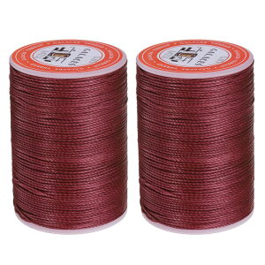 uxcell �ۂ����U�[�D�����b�N�X�� 85m / 93���[�h �|���G�X�e�����b�N�X�X�g�����O 0.65mm ���b�N�X�X�e�b�`�R�[�h ���U�[�N���t�g �u�b�N�o�C���f�B���O �u���X���b�g�҂� �o�[�K���f�B���b�h 2
