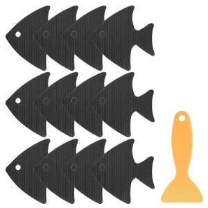 uxcell 12�� ����~�߃o�X�^�u�X�e�b�J�[�Z�b�g4.02"�t�B�b�V���V�����[�t���A�X�e�b�J�[PEVA�h���S���A�b�v���P�t���X�N���[�p�[�t���o�X���[���L�b�`�����ݔK�i�v�[���p ��