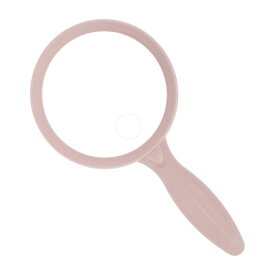 GLIDESMOOTH 拡大鏡 手持ちルーペ 3倍拡大 見やすい 携帯便利 シンプル 地図 雑誌 新聞 読書用 自然探索 趣味 観察用 高齢者 子ども用 ピンク レンズ径88mm
