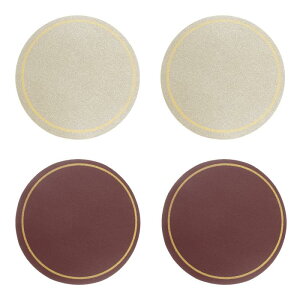 uxcell 4�� ���U�[�R�[�X�^�[ �R�[�q�[�e�[�u���p �ۂ��h�����N�R�[�X�^�[ �V�z�j�� �M�t�g �z�[���f�R���[�V�����i4" ���C�����b�h/�V�����p���j