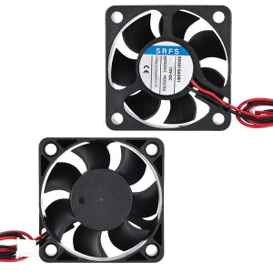 uxcell 5015�t�@�� 50mm×15mm 2�C���` 12V ���^�v���X�`�b�N��p�t�@�� 2�s�� PC�P�[�X CPU�q�[�g�V���N 3D�v�����^ �f�X�N�g�b�v��p ���[�^�[ �T�[�o�[�p(1��)