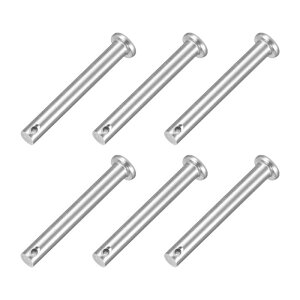 uxcell 6 ��1/4" x 1-3/4" �V���O���z�[���N���r�X�s�� 304�X�e�����X�X�`�[���t���b�g�w�b�h�N���r�X�s���q�b�`�s�� �g���[���[���b�` ���J�j�N�X�C�� �Ƌ���t�� �Y�Ƌ@��p
