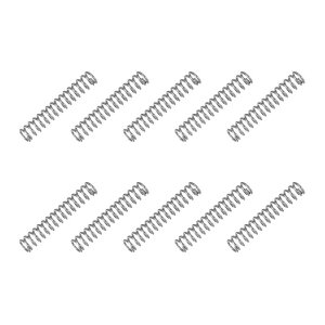 uxcell �~�j���k�΂� ���k�R�C���΂� ���k�X�v�����O 3.5mm OD 0.5mm���C���a 20mm���R���� 304�X�e�����X�| �ƒ�C���p DIY�v���W�F�N�g�p �V���o�[�g�� 10����