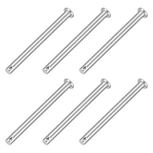 uxcell 6 ��1/4" x 2-3/4" �V���O���z�[���N���r�X�s�� 304�X�e�����X�X�`�[���t���b�g�w�b�h�N���r�X�s���g���[���[���b�` ���J�j�N�X�C�� �Ƌ���t�� �Y�Ƌ@��p�q�b�`�s��