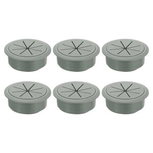 uxcell 6 �̃f�X�N�O�����b�g 2.36�C���`�i60mm�j�̃f�X�N�P�[�u���z�[���J�o�[ �z�[���I�t�B �X�e�[�u���L���r�l�b�g�R�[�h�I�[�K�i�C�U�[�p�̃f�X�N���C���z�[���C���T�[�g �_�[�N�O���[