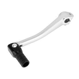 Hihaha ボスアー125用折りたたみ式オートバイギアシフトレバー アルミ合金ペダルシフトレバーアーム シルバートーンレバー ブラックヘッド