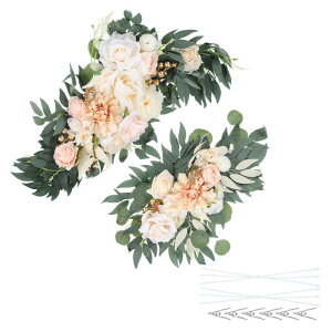 PATIKIL �E�F�f�B���O�A�[�`�̉ԁA2�̐l�H�V���N�t�F�C�N���[�Y�t�����[�X���b�O�A���[�t�N���b�v�o���f�[�W�t���̃t�����[�X���b�O�A�E�F���J���T�C���Z�����j�[���Z�v�V�����f�R���[