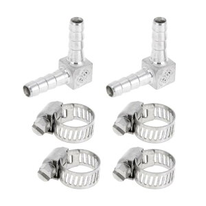 TUCKBOLD 304�X�e�����X�X�`�[���z�[�X�o�[�u�t�B�b�e�B���O15/64" 90�x�R�l�N�^�[ ��C �� �� �K�X �R�� 1�Z�b�g �V���o�[�g�[��