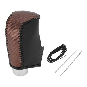 HOPESPANNER GE-AR SHI-FT Knob Cover for }c_ɑΉ 6 wa-gon GJ 2019-2020 Anti-Slip uE CAR-BOn Fiber  Faux Leat-her 1 Pc STi-ck SHI-FTing HA-Ndle Protector