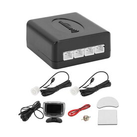 Hihaha 自動車リバースバックアップレーダーシステムLCD距離表示リバースパーキング センサー距離検出2つのパーキング センサーホワイト