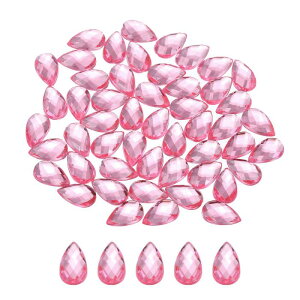 uxcell 50PCS �t���b�g�o�b�N�A�N�����e�B�A�h���b�v�W�F��6x10mm �l�H�_�C�������h DIY�N���t�g �r�[�Y �E�F�f�B���O �p�[�e�B�[ �t�F�C�X�y�C���g ��΃��C�L���O ���C�g�s���N