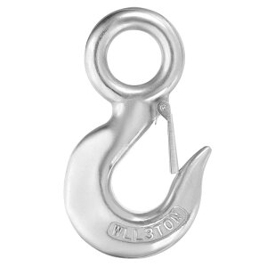 uxcell �X���b�v�t�b�N 7-3/32�C���` 304�X�e�����X�`�F�[���O���u�t�b�N �ω׏d6614lbs �A�C���t�e�B���O�t�b�N �ی^�t�@�X�g�A�C ���S�X�i�b�v�t�b�N �ݕ������ԃg���[���[���D�N���[���p