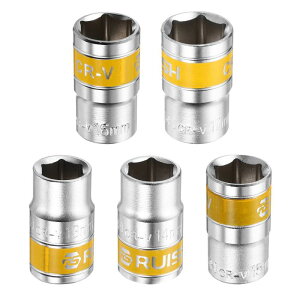 uxcell 5pcs 1/2 �h���C�u 6 �|�C ���g �\�P�b�g 13-17mm ���g���b�N �V�����[ �C���p�N�g �\�P�b�g CR-V �X�`�[�� �t���b�v �\�P�b�g �X�s���h�� �A�N�X�� �i�b�g �C���p�N�g �\�P�b�g �z�[�� �I�[�g 