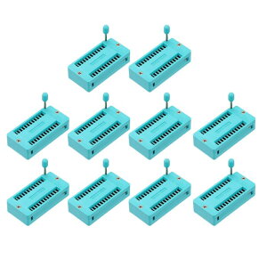 uxcell 10�Z�b�g�̃��j�o�[�T��IC�e�X�gZIF�\�P�b�g24�s��2.54mm�s�b�`DIP�W���\�P�b�g�A�}�C�N���R���g���[���A�`�b�v�A�u���b�h�{�[�h�p