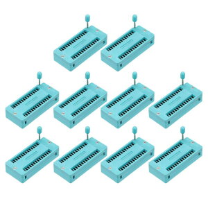 uxcell 10�Z�b�g�̃��j�o�[�T��IC�e�X�gZIF�\�P�b�g28�s��2.54mm�s�b�`DIP�C���e�O���[�g�\�P�b�g�A�}�C�N���R���g���[���A�`�b�v�A�u���b�h�{�[�h�p