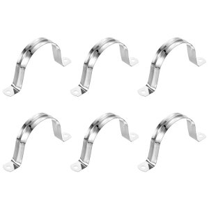 uxcell 6�� �����p�C�v�X�g���b�v 65mm�i2.56�j304�X�e�����X�X�`�[��2��U���^�u ���P�b�g�`���[�u�n���K�[�p�C�v�N�����v �p�C�v�P�[�u�� �Œ�p