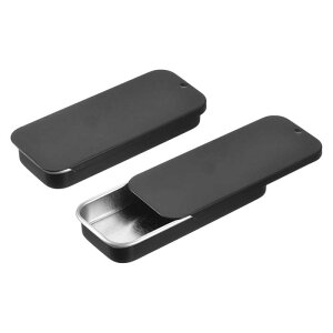 uxcell 8����̃��^���e�B ���{�b�N�X�R���e�i�A3.1x1.3x0.4�C���`�̃X���C�h�g�b�v�e�B���R���e�i�A��̒����`�̎��[�{�b�N�X�A�L�����f�B�A�R�X���e�B�b�N�A�N���t�g�p�̃|�[�^�u���~�j