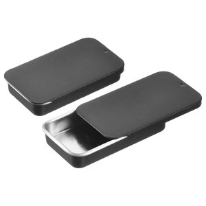 uxcell 16����̃��^���e�B ���{�b�N�X�R���e�i�A2.4x1.3x0.4�C���`�̃X���C�h�g�b�v�e�B���R���e�i�A��̒����`���[�{�b�N�X�A�L�����f�B�A�R�X���e�B�b�N�A�N���t�g�p�̃|�[�^�u���~�j�e