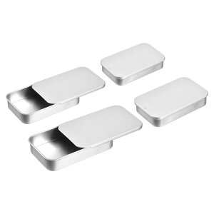 uxcell 24����̃��^���e�B ���{�b�N�X�R���e�i�A�X���C�h�g�b�v�e�B���R���e�i��̒����`���[�{�b�N�X�A�L�����f�B�R�X���e�B�b�N�N���t�g�p�|�[�^�u���~�j�e�B���P�[�X�A�V���o�[