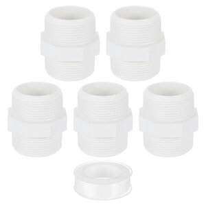 uxcell �j���X���b�h�J�b�v�����O�A�_�v�^�[�R�l�N�^�[�A�V�[�����g�e�[�v�t��5��2�C���`PVC�p�C�v�p��i�j������j���ցj�A�X���b�h�z�ǗpPVC�z�[�X�A�_�v�^�[�J�b�v�����O�i�z���C�g�j