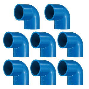 uxcell 8�� 90�x�G���{�[�p�C�v�p�� 1" 2�E�F�C PVC�Ƌ�O���[�h�R�[�i�[�R�l�N�^�[ �A���O���G���{�[�T�C�h�A�E�g���b�g �����ǔz�ǔr���ǐ������r���h�K�[�f���A�u���[