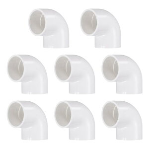 uxcell 8 90xG{[pCvp 1 1/4" 2EFC PVCƋO[hR[i[RlN^[ AOG{[TChAEgbg ǔzǔrǐrhK[fAzCg