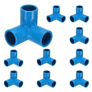 uxcell 3�E�F�CPVC�p�C�v�p�� 1/2"�Ƌ�O���[�h�G���{�[�p�C�v�R�l�N�^ 90�xPVC�G���{�[�T�C�h�A�E�g���b�g�p�� PVC�Ƌ�DIY�K�[�f���V�F���t�p�i10����j �u���[