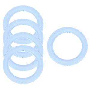 uxcell 5�� �V���R���r�[�Y�����O 65mm �ۂ��V���R���r�[�Y���[�v�o���N�t�H�[�J���r�[�Y 2�� ���t���V���R���y���_���g DIY�L�[�`�F�[�� �l�b�N���X �������[�h ����t���p ���C�g�u���[