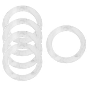 uxcell 5�� �V���R���r�[�Y�����O 65mm �ۂ��V���R���r�[�Y���[�v�o���N�t�H�[�J���r�[�Y 2�� ���t���V���R���y���_���g DIY�L�[�`�F�[�� �l�b�N���X �������[�h ����t���p �嗝�΃z���C�g