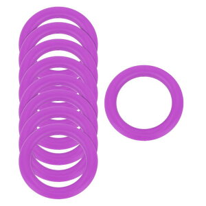 uxcell 9�� �V���R���r�[�Y�����O 65mm �ۂ��V���R���r�[�Y���[�v�o���N�t�H�[�J���r�[�Y 2�� ���t���V���R���y���_���g DIY�L�[�`�F�[�� �l�b�N���X �������[�h ������p �p�[�v��