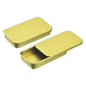 uxcell 4����̃��^���e�B ���{�b�N�X�R���e�i�A2.4x1.3x0.4�C���`�̃X���C�h�g�b�v�e�B���R���e�i�A��̒����`���[�{�b�N�X�A�L�����f�B�A�R�X���e�B�b�N�A�N���t�g�p�̃|�[�^�u���~�j�e