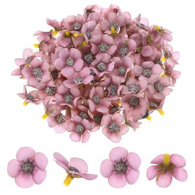 M METERXITY 50個入りの人工花の花びら ウェディング/ガーランド/帽子/靴/パーティーの装飾用 偽のミニ桜の花びらバルク[ダークピンク]