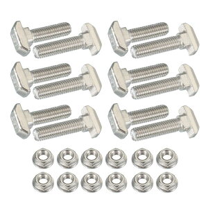PATIKIL M8×33 mm T�X���b�g�{���g�A12�Z�b�g�̒ƃw�b�h�t���Z�p�t�����W�i�b�gT�{���g�X�^�b�h�X���C�f�B���O�X�N�����[�A45�V���[�Y�A���~�j�E�����o�v���t�@�C���p�A�V���o�[