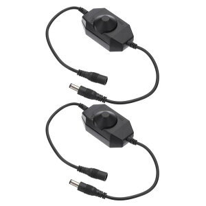 PATIKIL LED�X�g���b�v�f�B�}�[�X�C�b�`�A2��DC 9-24V PWM���[�^���[DC�C�����C���P�[�u�����邳���߉\�R���g���[���[LED���{�����[�v���C�g5050 3528 2835 5630 ��