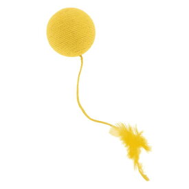 CAPASTEC ネコがベル 入ったボールで遊ぶ 室内用ネコ インタラクティブ ネコボール あんぜんな歯磨きネコチュウボール 遊びのため 子猫ボール イエロー