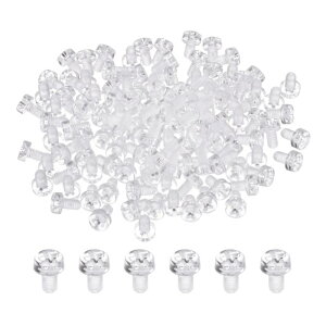 uxcell 120�� �N���A�A�N�����l�W M3 x 5mm PC�v���X�`�b�N�t�B�����v�X���E���h�w�b�h�l�W �@�B�A�N�Z�T���[�p ���g���b�N�e���X���b�h�{���g ����