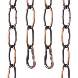 uxcell 3ft �Ɩ��p�`�F�[�� 3.8mm/0.15���[�v�����^���y���_���g�V�����f���A�`�F�[�������p 2�X�v�����O�X�i�b�v�t�b�N�t�� �v�����g�y���_���g�E�V�����f���A�Ɩ����p ���b�h�u�����Y