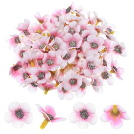 M METERXITY 50個入りの人工花の花びら ウェディング/ガーランド/帽子/靴/パーティーの装飾用 偽のミニ桜の花びらバルク[ホワイトピンク]