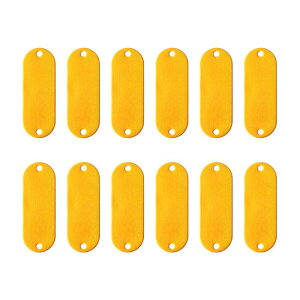 uxcell 12�̃A���~���G���O���[�r���O�u �����N�^�O 2�̌����󂢂��ȉ~�`�̃��^���u �����N�^�O DIY�p�[�\�i���C�Y���ꂽ�؂��g�^�O�ԍ��^�O�p�̃u �����N�h�b�O�^�O �C�G���[