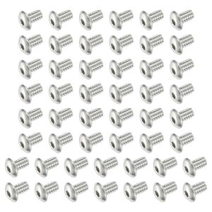 PATIKIL �{�^���w�b�h�\�P�b�g�L���b�v�X�N�����[ 50����4-40 UNF x 3/16�C���` 304�X�e�����X�X�`�[�� �Z�p�h���C�u �t���X���b�h�}�V���{���g �Ƌ�p�E�H�[�^�[�|���v �Ɩ����p �V���o�[