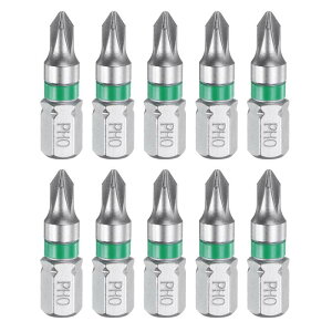 uxcell 10�� �v���X�h���C�o�[�r�b�g PH0 1/4 �Z�p�V�����N 25mm/1 ���� ���C�N���X�w�b�h�Z�p�r�b�g S2 �X�`�[�� �d���h���C�o�[�r�b�g