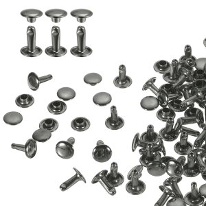 uxcell 60�Z�b�g�_�u���L���b�v���U�[���x�b�g 8x10mm�ۃL���b�v�`���[�u�󃁃^���X�^�b�Y ���n�p�x���g�u�[�c�o�b�O�p���U�[�N���t�g���x�b�g �u�����Y