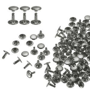 uxcell 60�Z�b�g �_�u���L���b�v���U�[���x�b�g 10x10mm �ۃL���b�v�`���[�u�󃁃^���X�^�b�Y ���n�p�x���g�u�[�c�o�b�O�p ���U�[�N���t�g���x�b�g �u�����Y